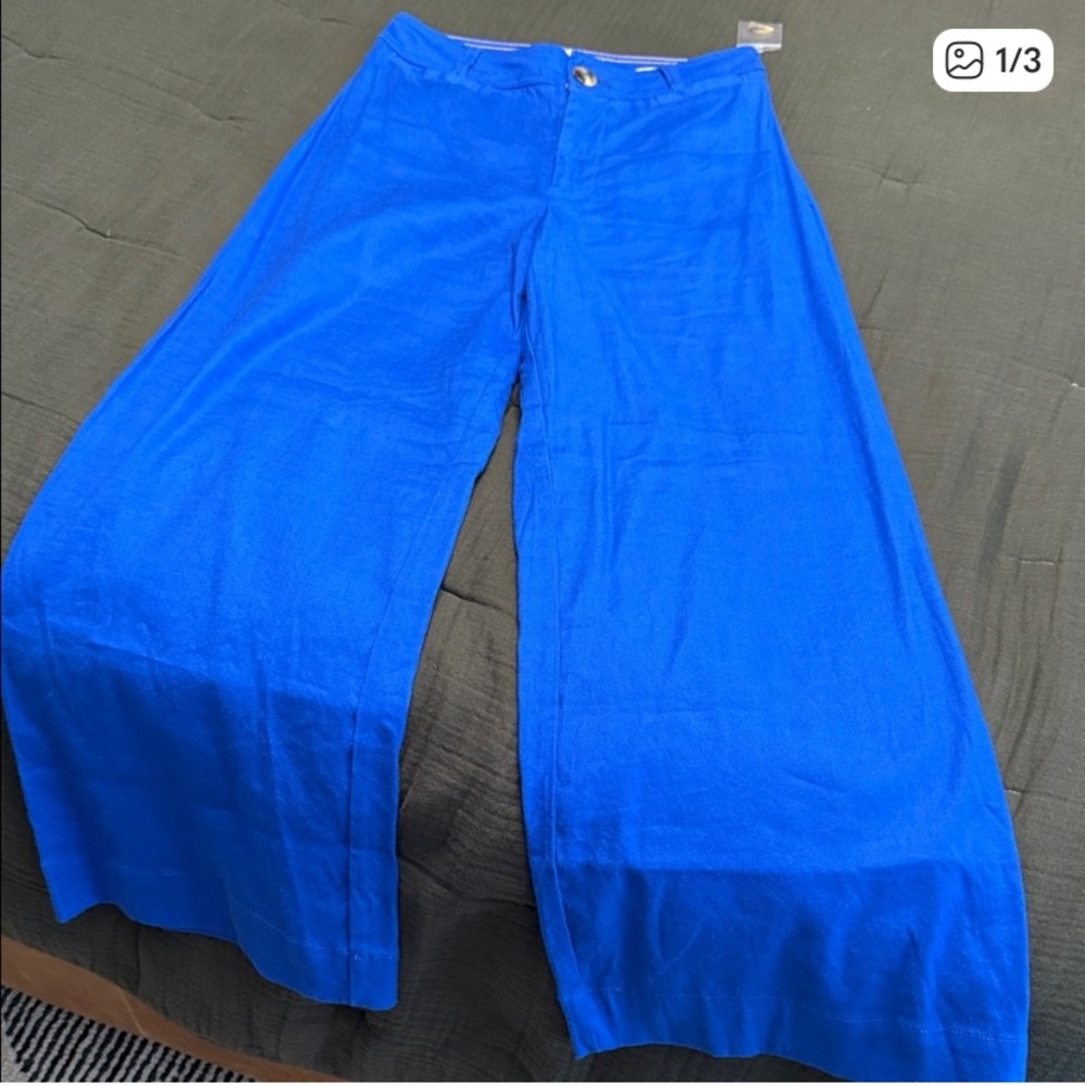 Anthropologie Maeve Cobalt Blue Wide-Legs